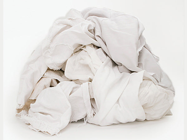 White Bed Sheet Cotton Rags (Standard Size), White Bed Sheet Rags